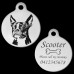 Boston Terrier Engraved 31mm Large Round Pet Dog ID Tag